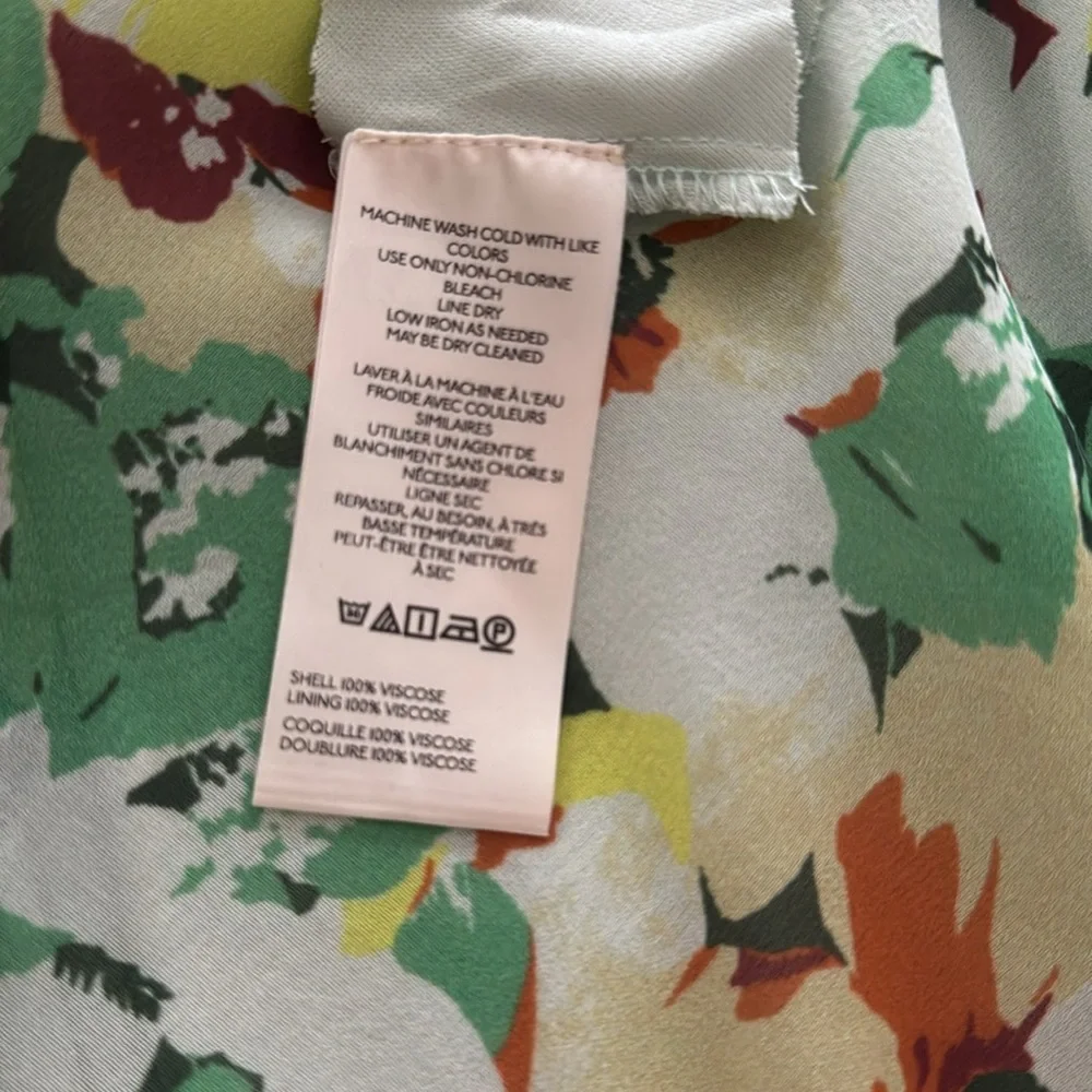 Anthropologie Floral Print V-Neck Women's Dress - Picture 16 of 16